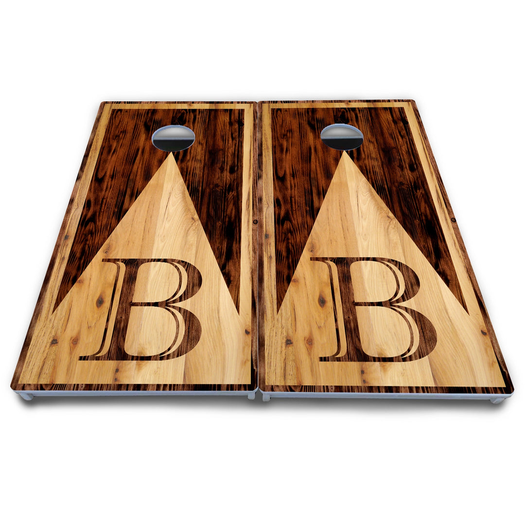 Wooden Triangle Letter Cornhole Boards - All Weather Series