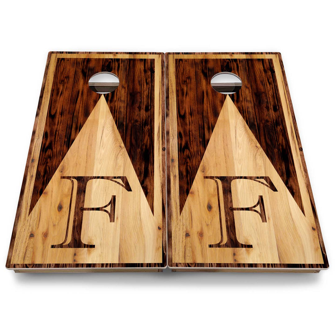 Wood Letter Cornhole Boards - Backyard Series