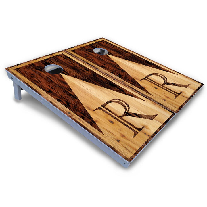 Wooden Triangle Letter Cornhole Boards - All Weather Series