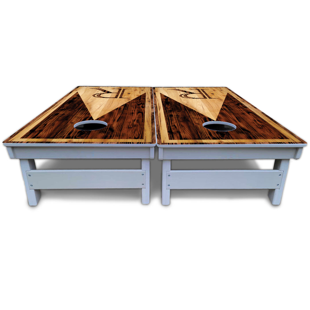 Wooden Triangle Letter Cornhole Boards - All Weather Series