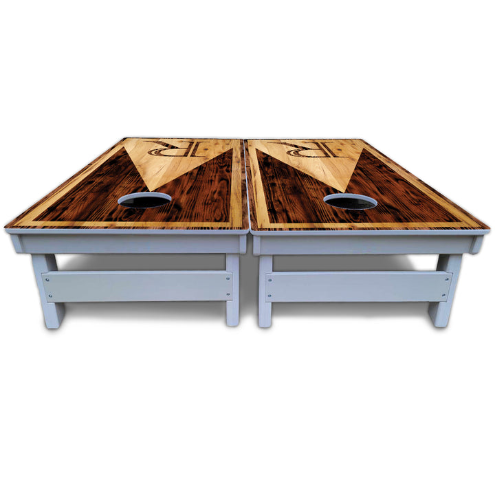 Wooden Triangle Letter Cornhole Boards - All Weather Series