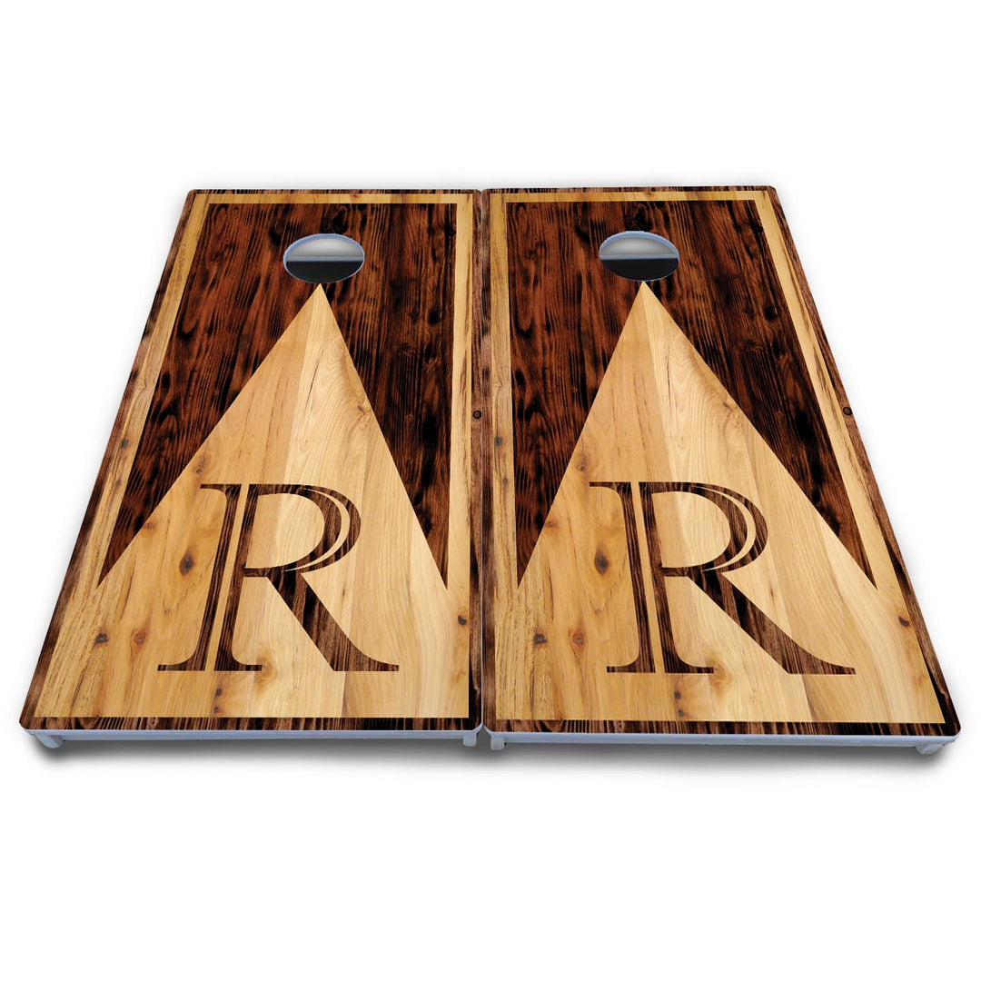 Wooden Triangle Letter Cornhole Boards - All Weather Series