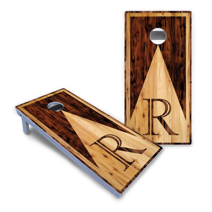 Wooden Triangle Letter Cornhole Boards - All Weather Series