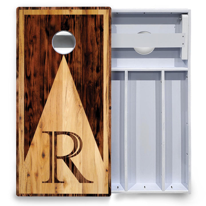 Wooden Triangle Letter Cornhole Boards - All Weather Series