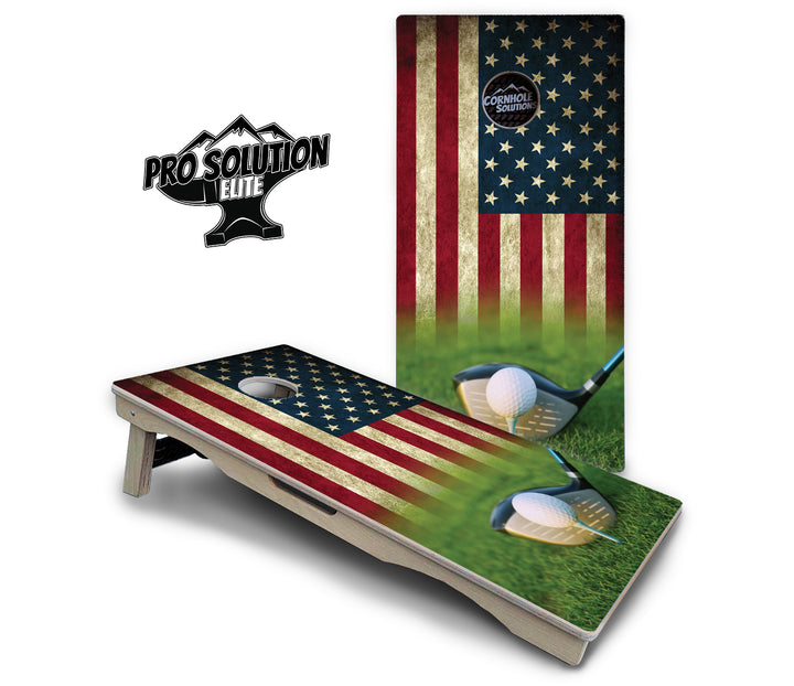 Golf Tee Flag Cornhole Boards - Pro Solution Elite Series