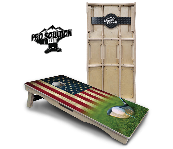 Golf Tee Flag Cornhole Boards - Pro Solution Elite Series
