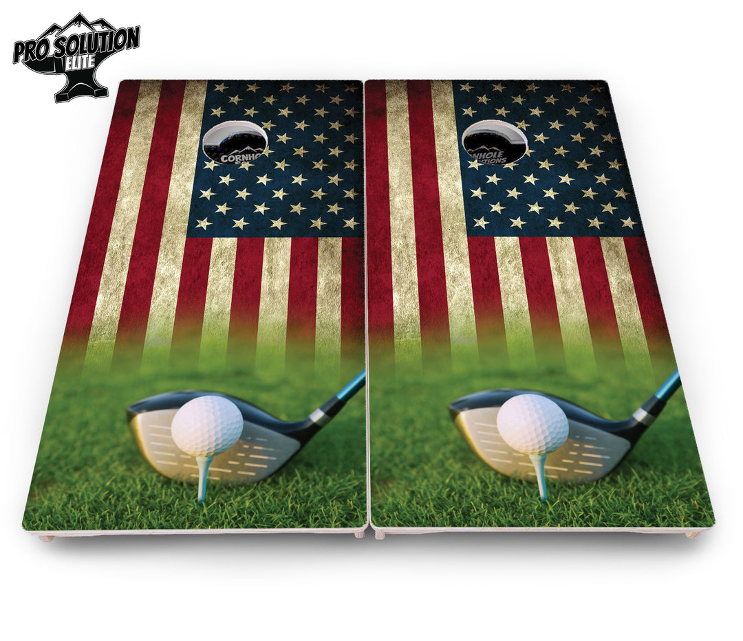 Golf Tee Flag Cornhole Boards - Pro Solution Elite Series