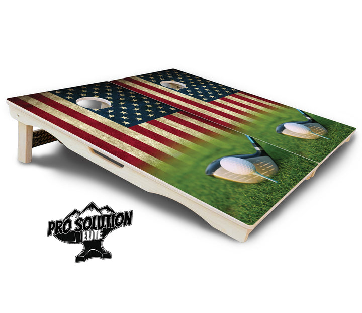 Golf Tee Flag Cornhole Boards - Pro Solution Elite Series
