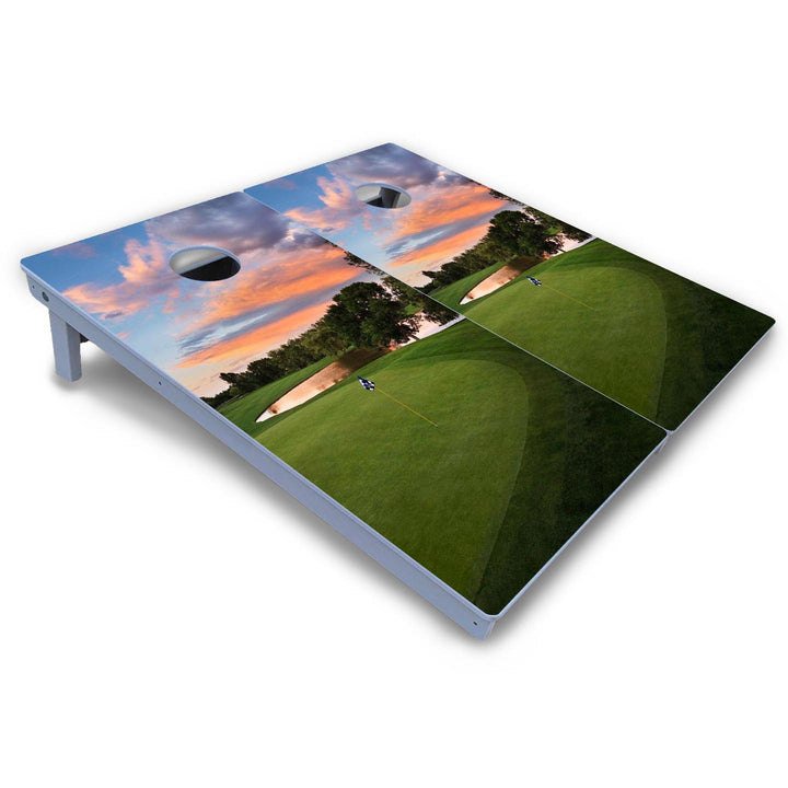 Golf Course Sunset Cornhole Boards - All Weather Series
