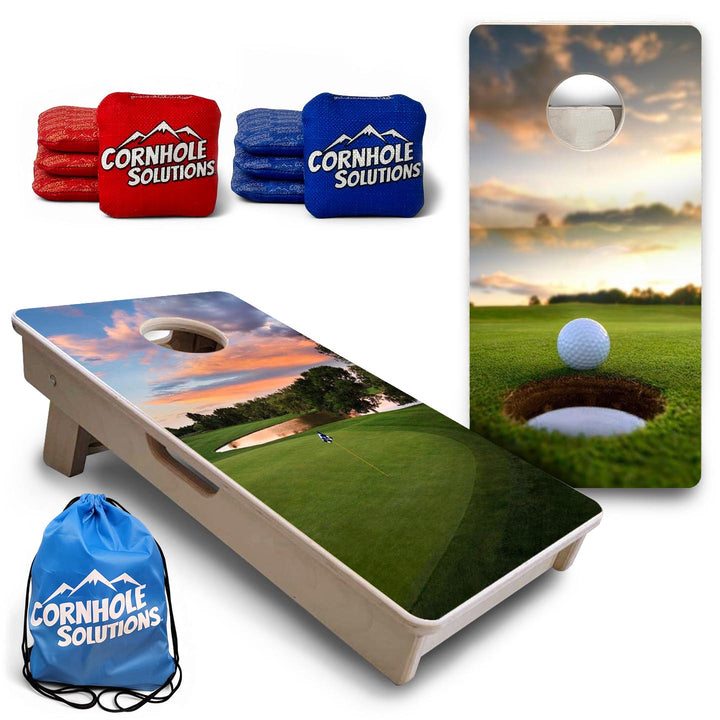 Golf Cup & Flagstick - Mini or Vacation Size Cornhole Boards