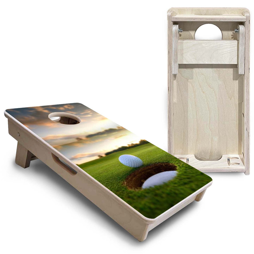 Mini Cornhole Boards - Golf Course Sunset
