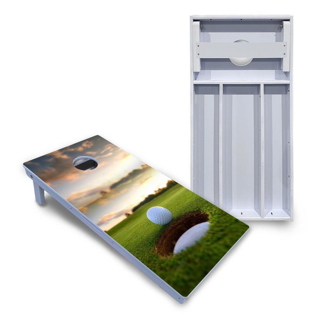 Golf Course Sunset Cornhole Boards - All Weather Series