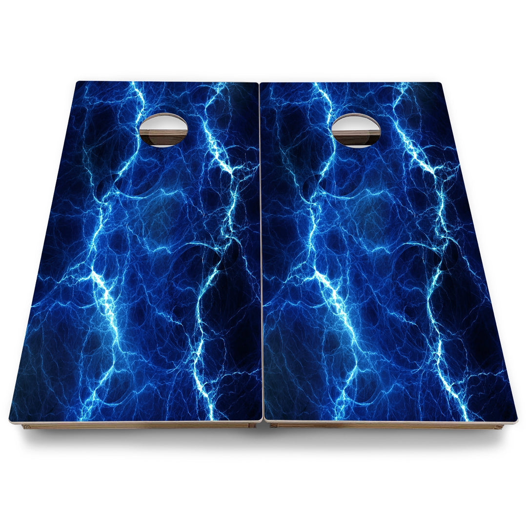 Patterned Background Cornhole Boards - Backyard Series
