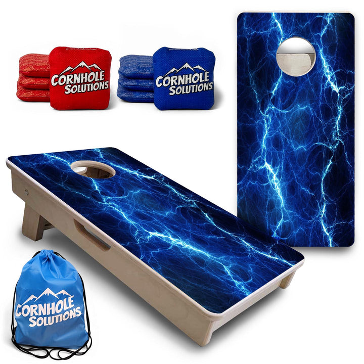 Blue Lightning - Mini or Vacation Size Cornhole Boards