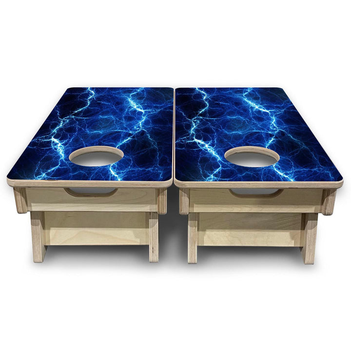 Blue Lightning - Mini or Vacation Size Cornhole Boards