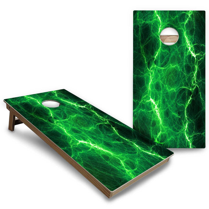 Patterned Background Cornhole Boards - Backyard Series