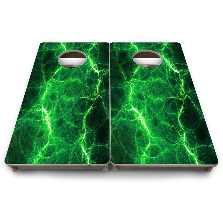 Green Lightning - Mini or Vacation Size Cornhole Boards