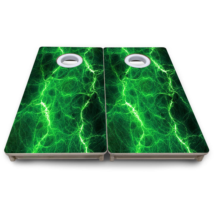 Green Lightning - Mini or Vacation Size Cornhole Boards