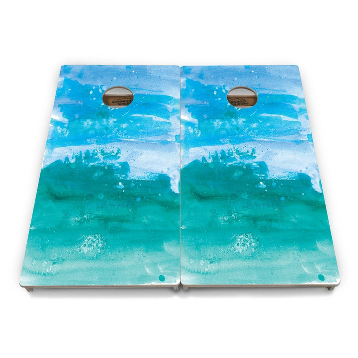 Blue-Green Paint Look Cornhole Boards – Tournament Series