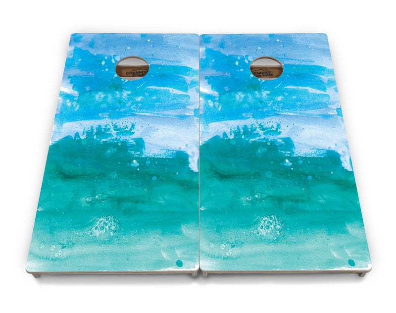 Tournament Boards - Bluegreen Paint - Professional Tournament 2'x4' Regulation Cornhole Set - 3/4″ Baltic Birch + UV Direct Print + UV Clear Coat