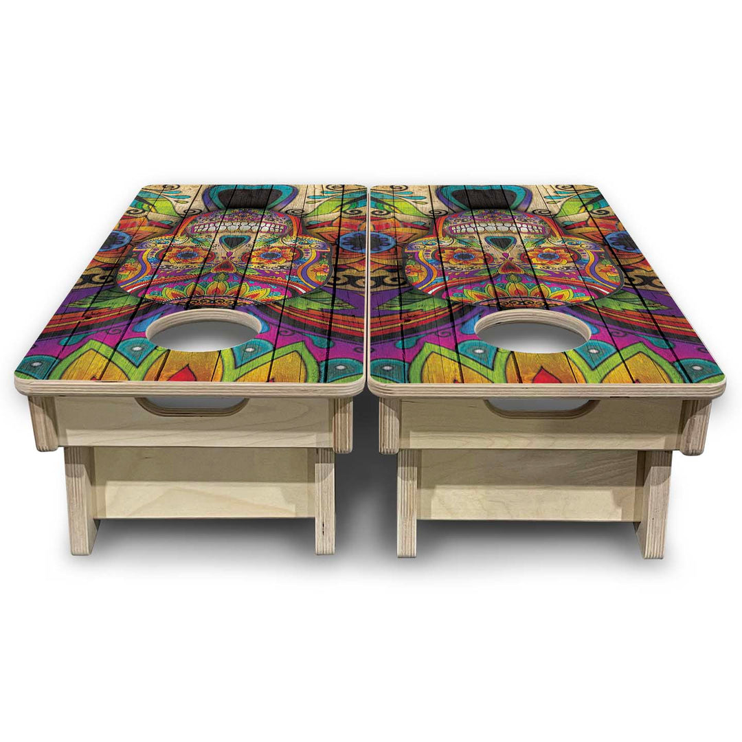 Mini Cornhole Boards - Sugar Skull