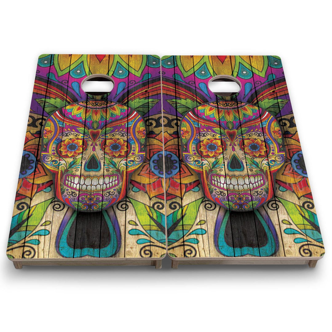 Sugar Skull - Mini or Vacation Size Cornhole Boards
