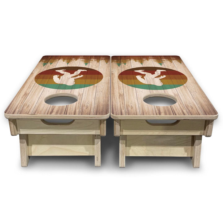 Bigfoot Circle - Mini or Vacation Size Cornhole Boards