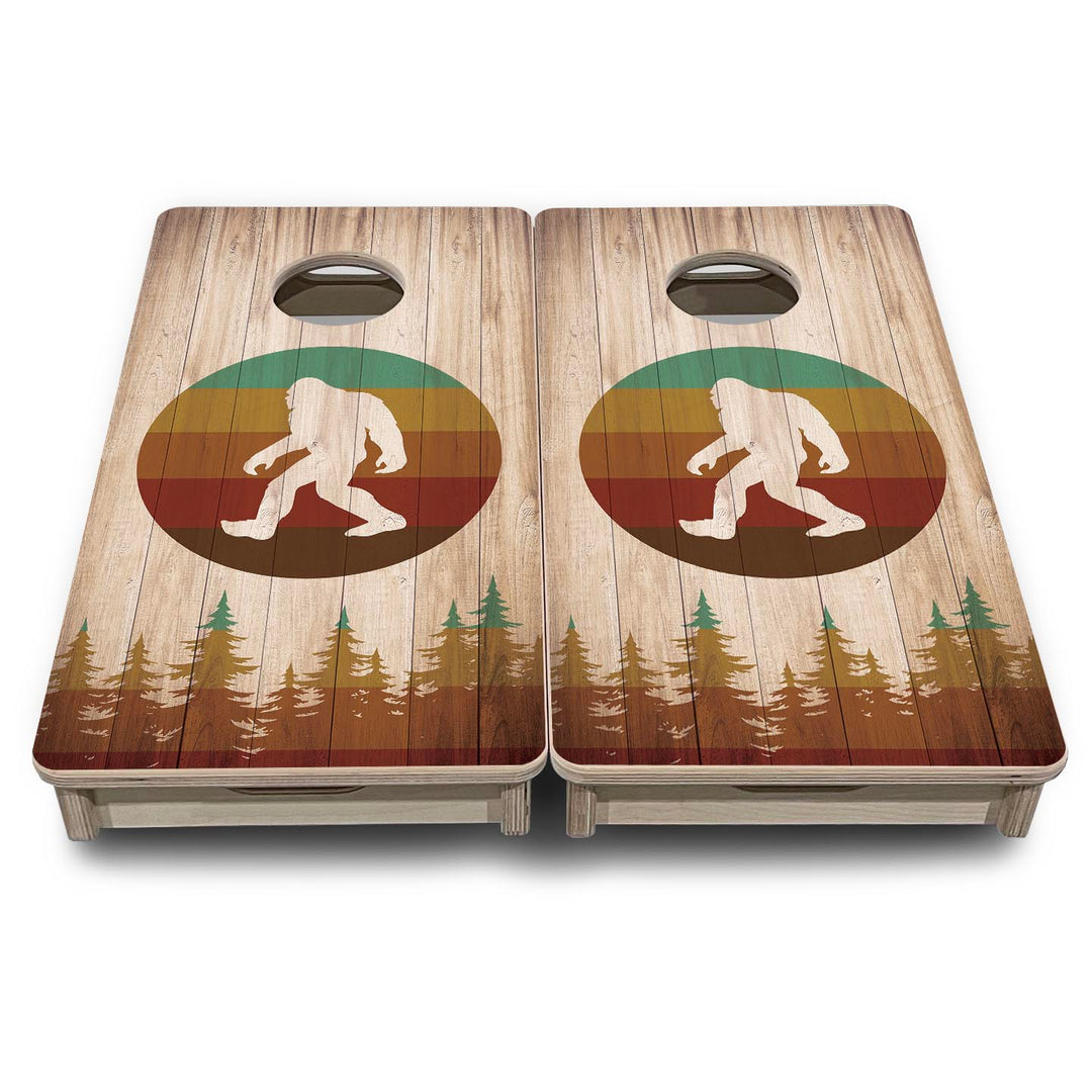 Bigfoot Circle - Mini or Vacation Size Cornhole Boards