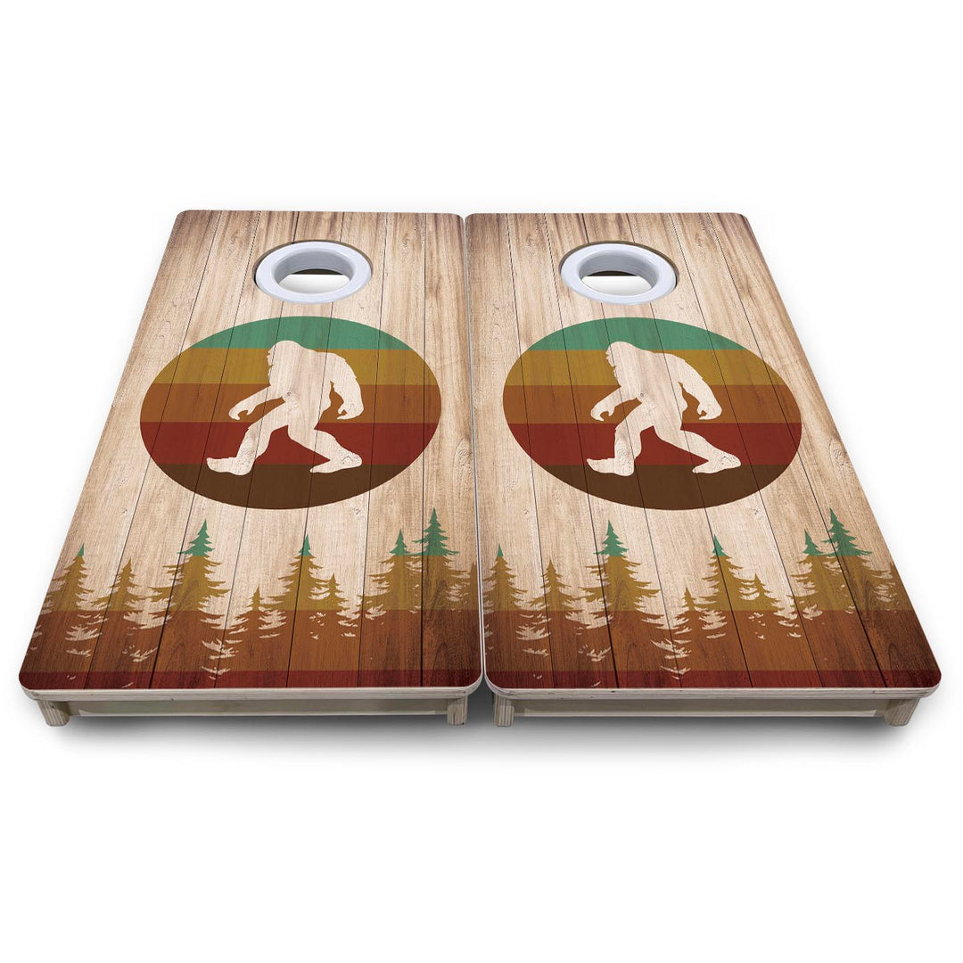Bigfoot Circle - Mini or Vacation Size Cornhole Boards