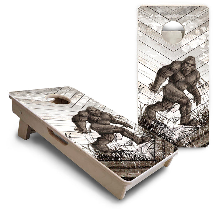 Mini Cornhole Boards - Bigfoot Whitewash