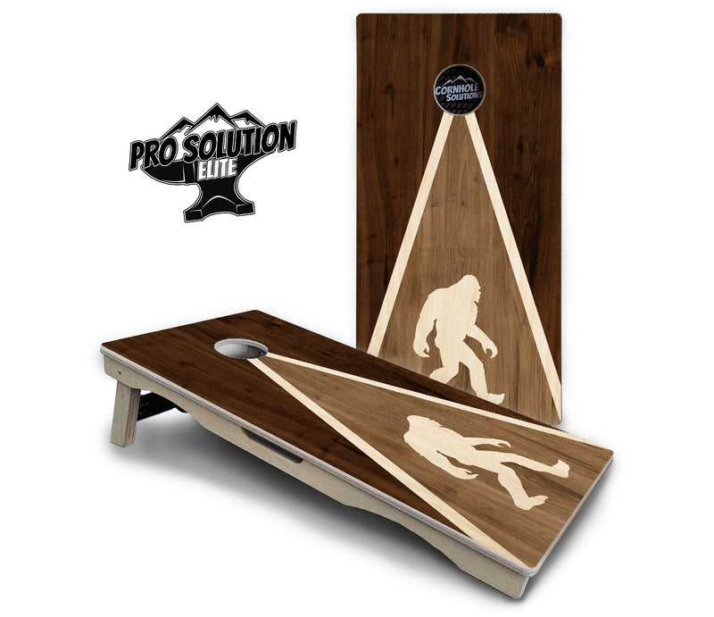 Pro Solution Elite - Bigfoot Triangle Design - Professional Tournament Cornhole Boards 3/4" Baltic Birch - Zero Bounce Zero Movement Vertical Interlocking Braces for Extra Weight & Stability +Double Thick Legs +Airmail Blocker