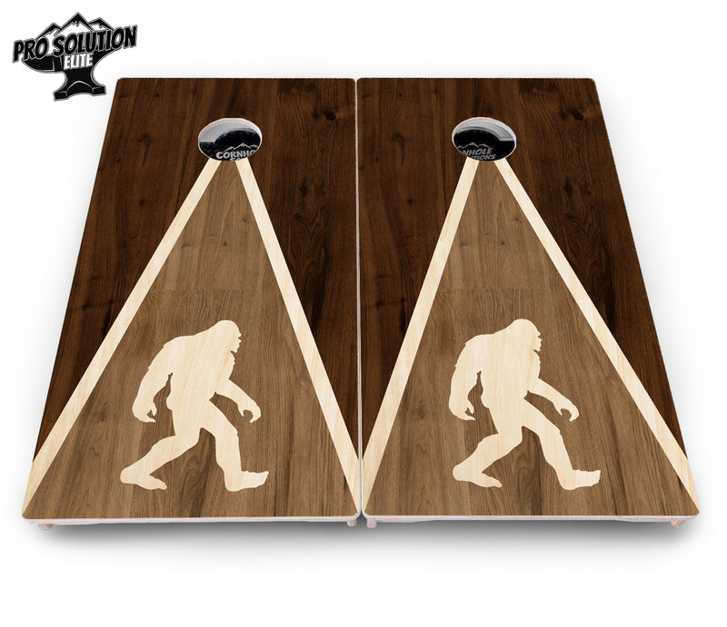 Pro Solution Elite - Bigfoot Triangle Design - Professional Tournament Cornhole Boards 3/4" Baltic Birch - Zero Bounce Zero Movement Vertical Interlocking Braces for Extra Weight & Stability +Double Thick Legs +Airmail Blocker