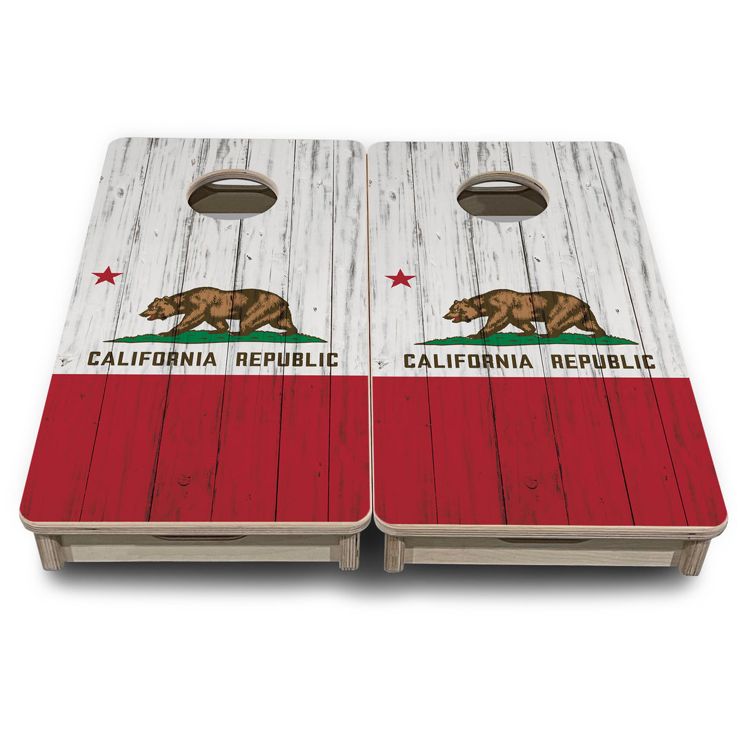 Mini Cornhole Boards - California Flag