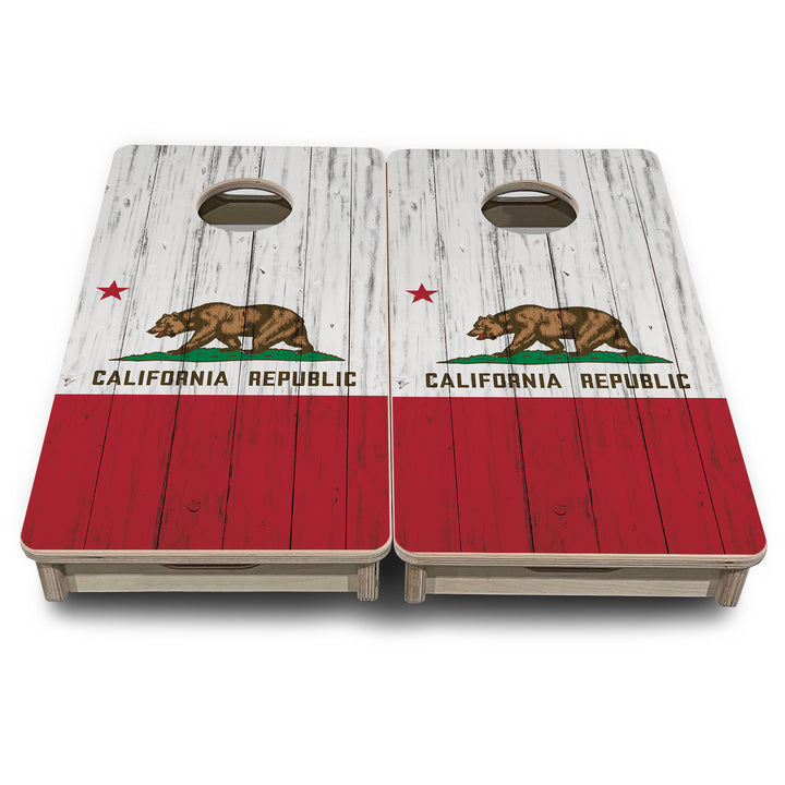 Mini Cornhole Boards - California Flag