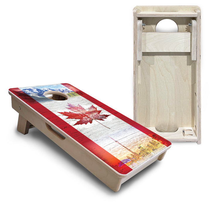 Mini Cornhole Boards - Cananda Mountain Scene