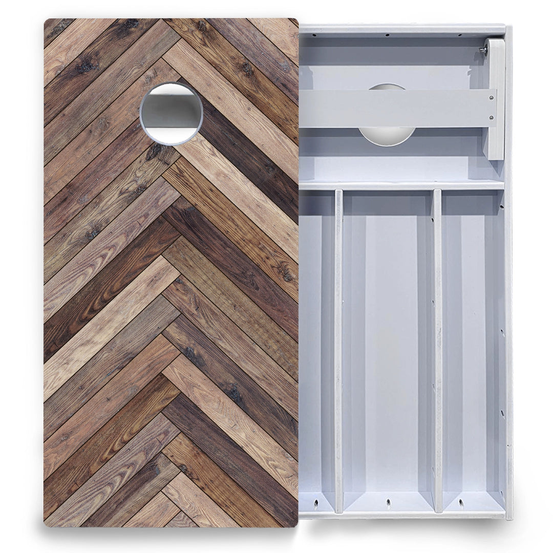 Herringbone Cornhole Boards - All Weather Series