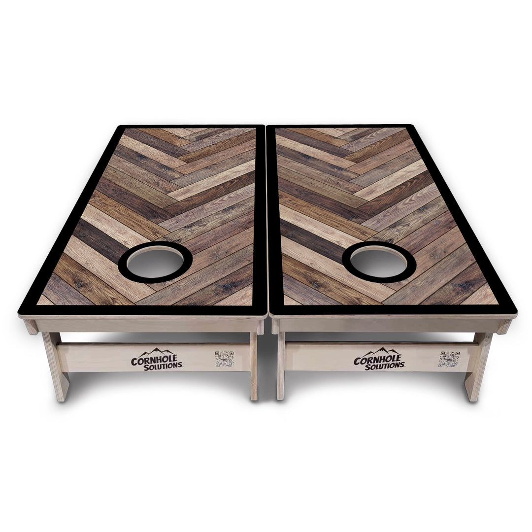 Herringbone Border Cornhole Boards – Tournament Series