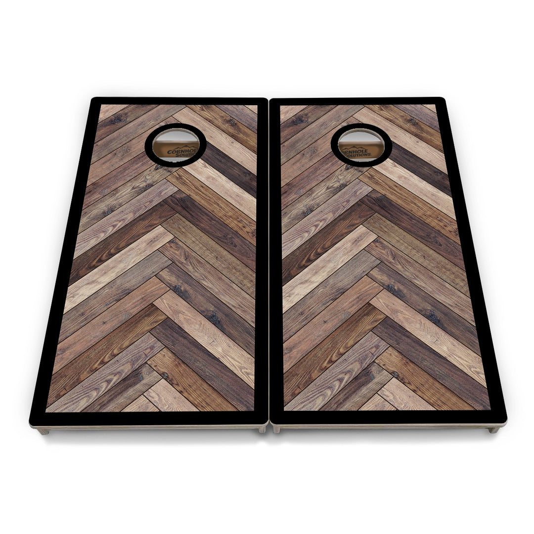Herringbone Border Cornhole Boards – Tournament Series