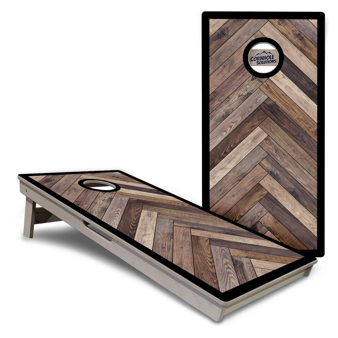 Herringbone Border Cornhole Boards – Tournament Series