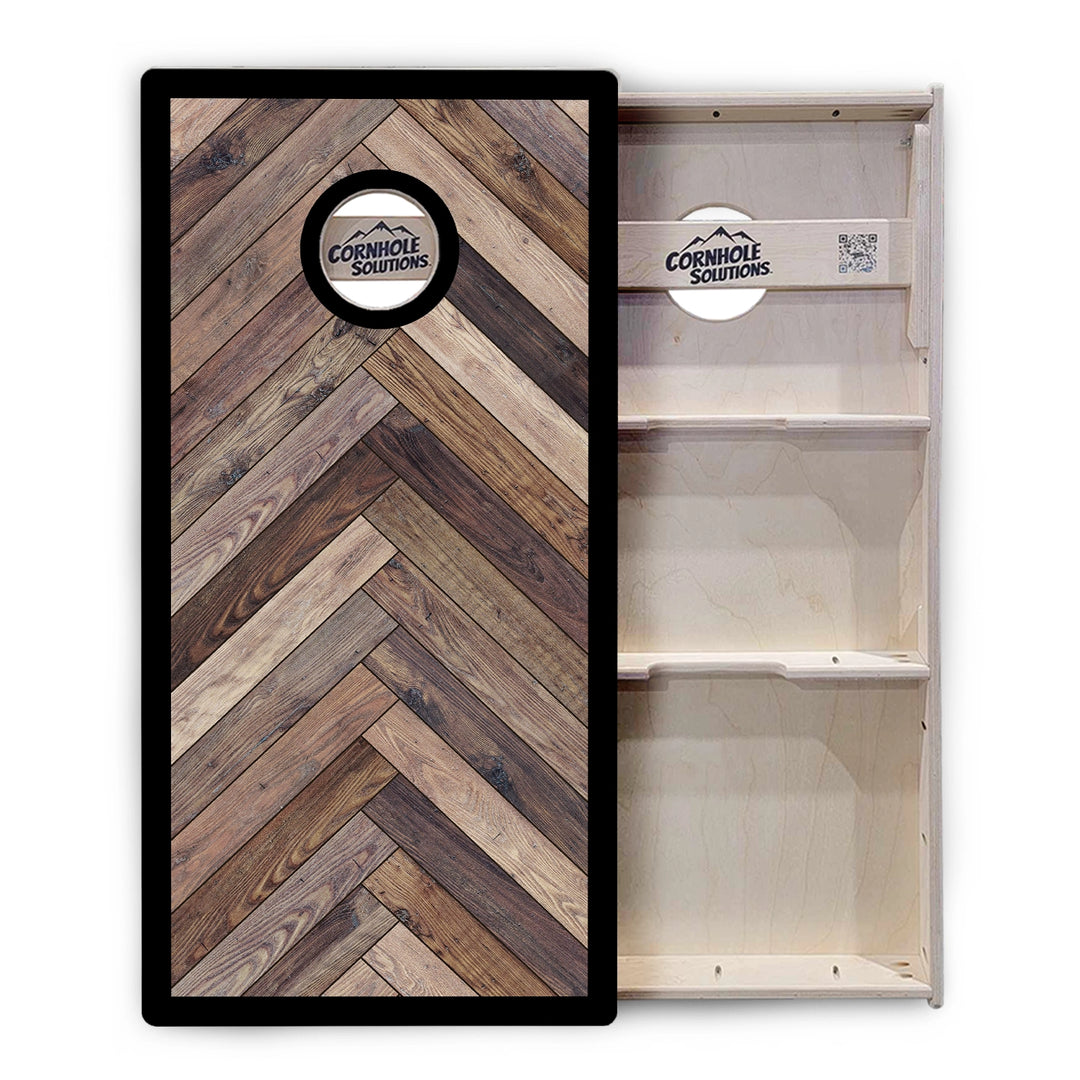 Herringbone Border Cornhole Boards – Tournament Series