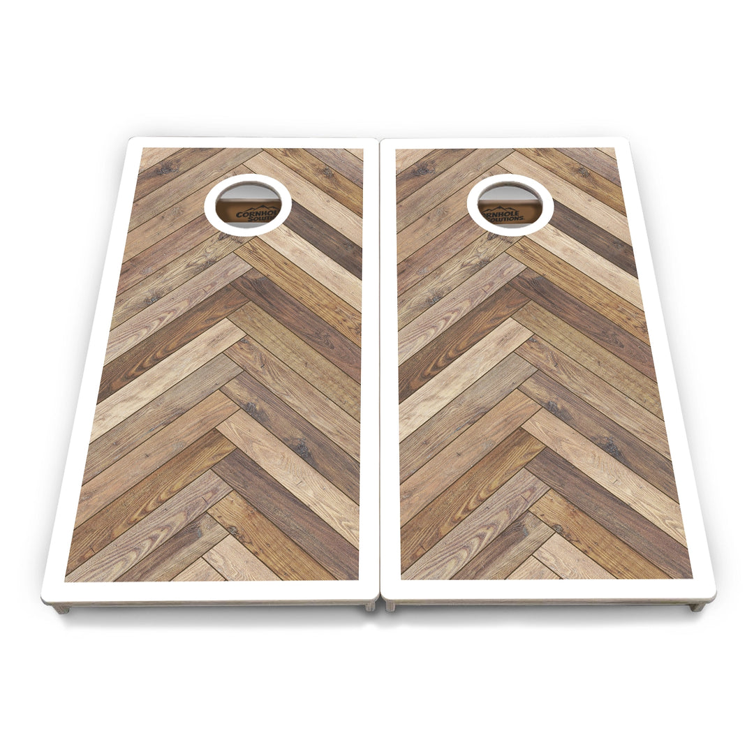 Herringbone Border Cornhole Boards – Tournament Series