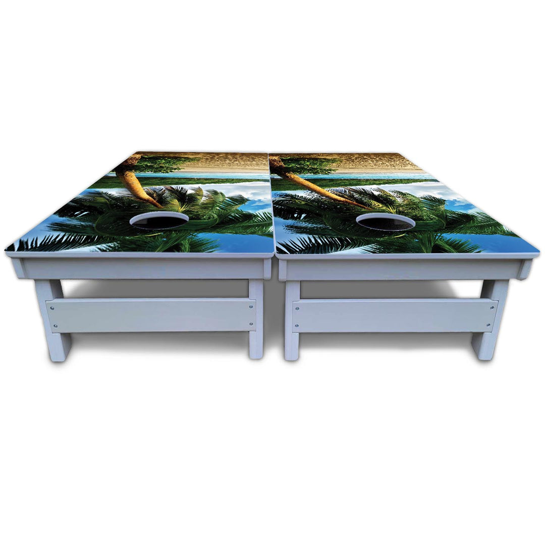 Beach Scene Cornhole Boards - All Weather Series