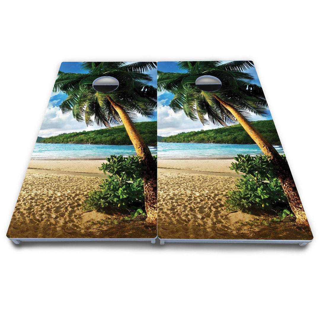 Beach Scene Cornhole Boards - All Weather Series