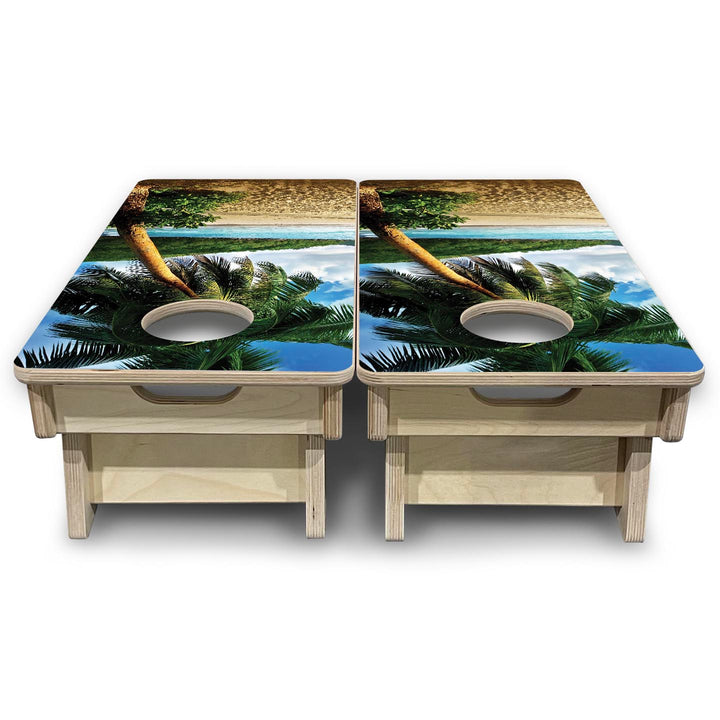 Tropical Hideaway - Mini or Vacation Sized Cornhole Boards