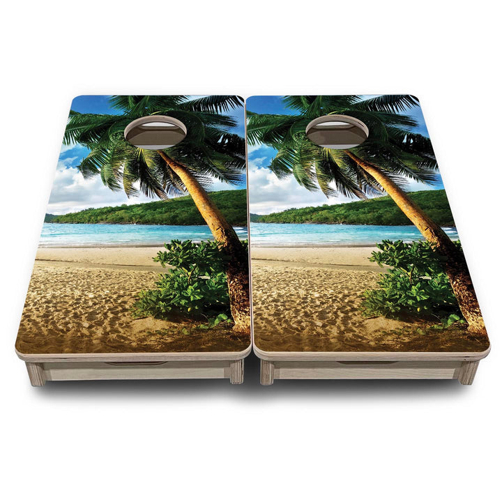 Tropical Hideaway - Mini or Vacation Sized Cornhole Boards