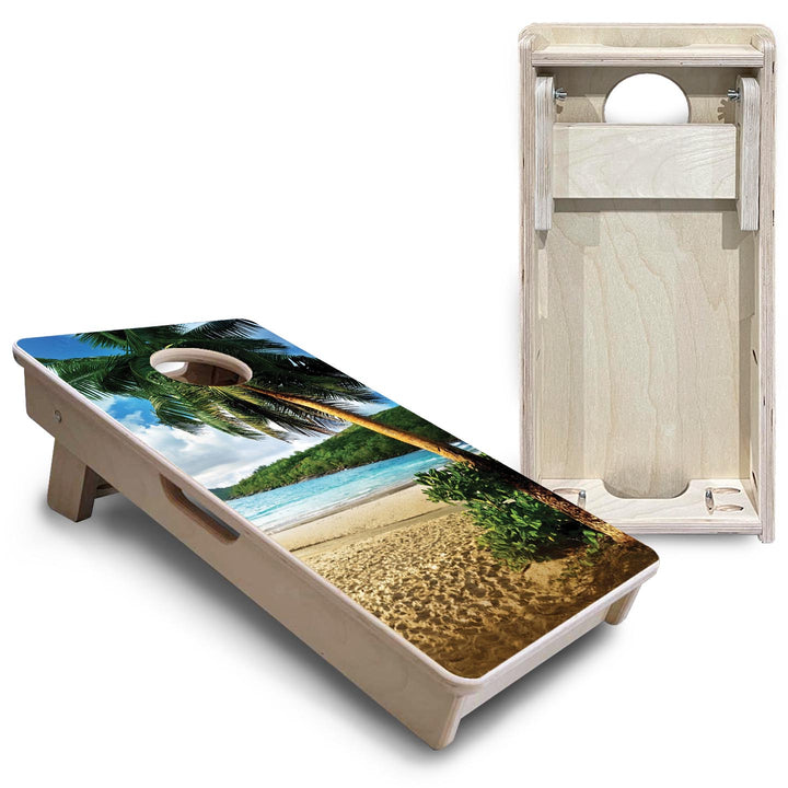 Tropical Hideaway - Mini or Vacation Sized Cornhole Boards