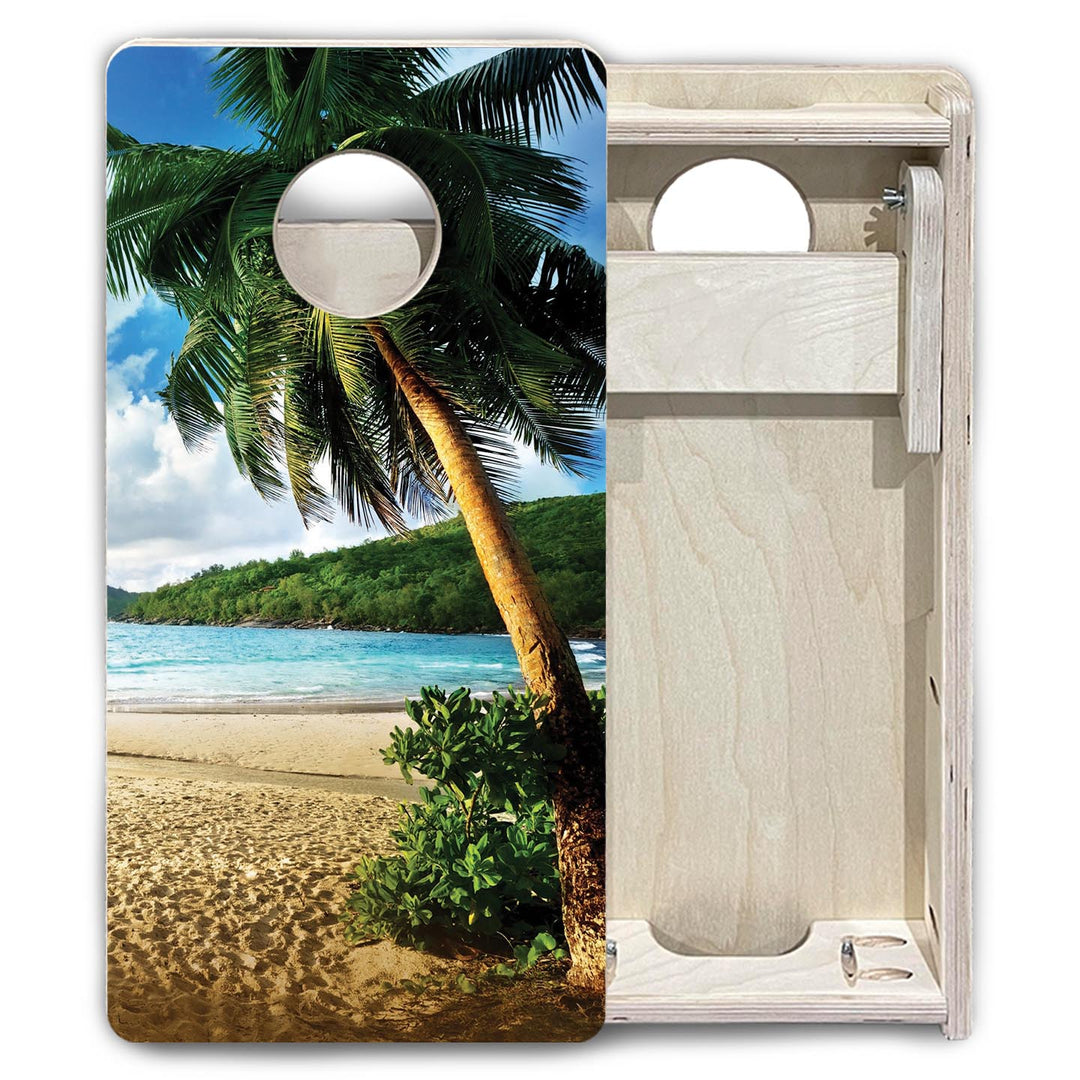 Tropical Hideaway - Mini or Vacation Sized Cornhole Boards