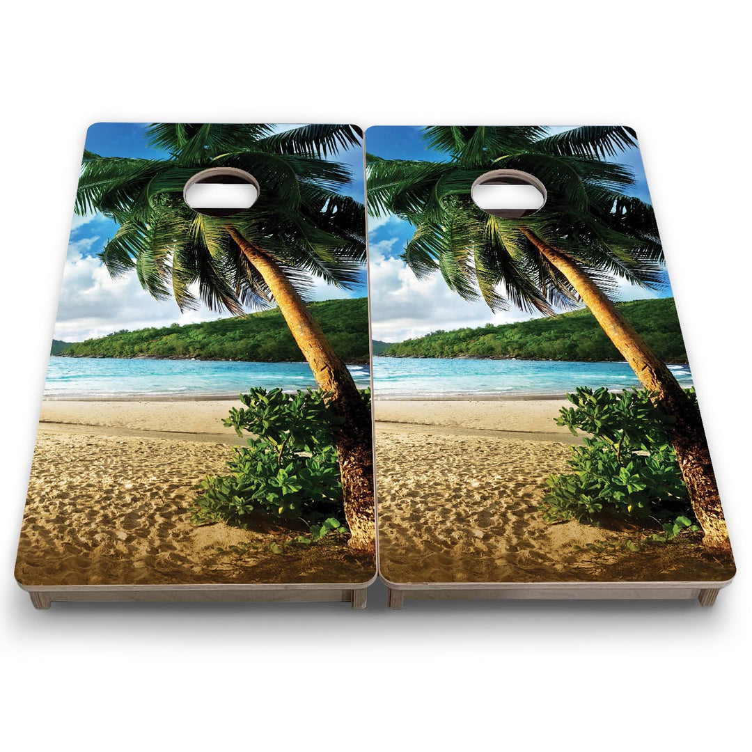 Tropical Hideaway - Mini or Vacation Sized Cornhole Boards