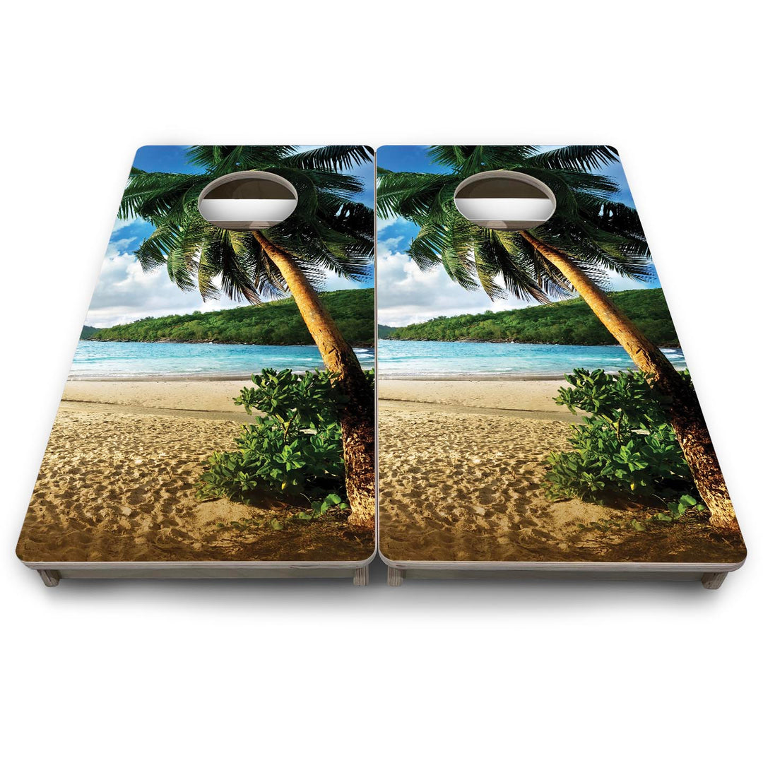 Tropical Hideaway - Mini or Vacation Sized Cornhole Boards