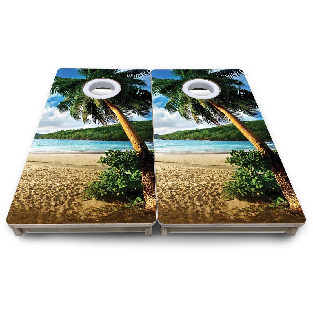 Tropical Hideaway - Mini or Vacation Sized Cornhole Boards